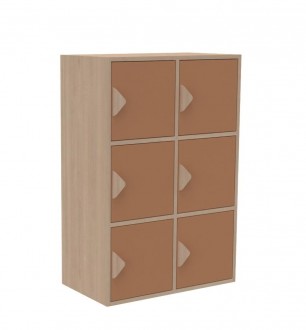 meuble 6 casiers avec portes vertical K'briol